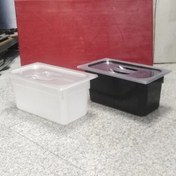 تصویر بن ماری پلاستیکی درب پلی کربنات نشکن سایز ۱/۳ سفید 