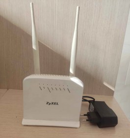 تصویر مودم زایکسل جفت آنتن کارکرده Zyxel P1302-T10D v3 Modem