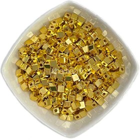 تصویر مهره مکعبی 10 گرمی طلایی 