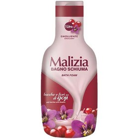 تصویر شامپو بدن Malizia مالیزیا حاوی گوجی بری و گل مناسب پوست های خشک Malizia Bath Foam Goji Berries And Flowers 1000ml