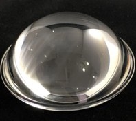 تصویر لنز عدسی محدب تخت لبه دار کانون ۵۰ میلیمتر قطر ۶۰ میلیمتر 