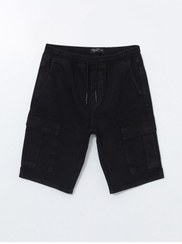 تصویر Standart Kalıp Erkek Jean Şort 