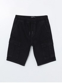 تصویر Standart Kalıp Erkek Jean Şort 