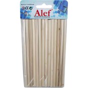 تصویر سیخ چوبی 20 بسته ای گرد سفید الف 