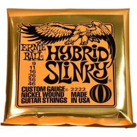 تصویر سیم گیتار الکتریک ernie ball مدل Hybrid Slinky اصلی