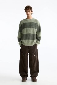 تصویر ژاکت مردانه اورجینال برند پل اند بیر PULL&amp;BEAR Striped sweater 