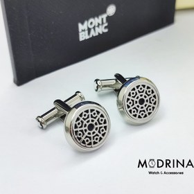 تصویر دکمه سر آستین مشکی سیلور مون بلان Montblanc 