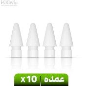 تصویر نوک قلم لمسی اپل (عمده پک ۱۰ عددی) مدل Pencil Tips بسته 4 عددی - اصالت کالا: اصل (تهیه شده از Apple Store دبی) امکان استعلام شماره سریال با دستگاه JC و مک‌بوک - گارانتی: 7 روز بازگشت وجه و ضمانت اصالت کالا - رنگ: سفید Apple Pencil Tips - 4 pack
