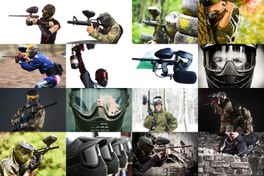 تصویر مجموعه 16 عکس با کیفیت شاتر استوک با موضوع پینت بال 