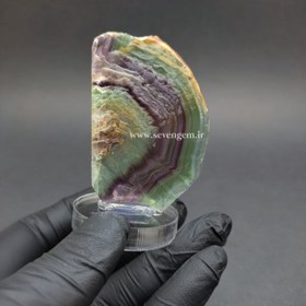 تصویر اسلایس سنگ فلوریت رنگین کمان ایران (کدA614) 