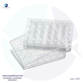 تصویر پلیت کشت سلول استریل 24 خانه با کف تخت محصول لب سلکت 24-well Cell Culture Plates