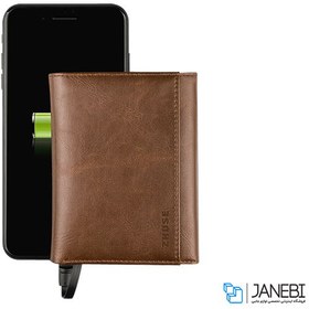 تصویر پاور بانک و کیف چرمی Zhuse ZS-PB-018 4000mAh Power Bank And Leather Bag 