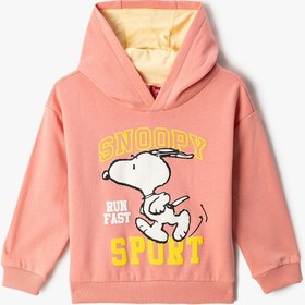 تصویر خرید اینترنتی هودی نوزادی پسرانه کرمی کوتون 22k072463c0099 Erkek Bebek Pamuklu Uzun Kollu Snoopy Baskılı Lisanslı Kapşonlu Sweatshirt 3smb10092tk