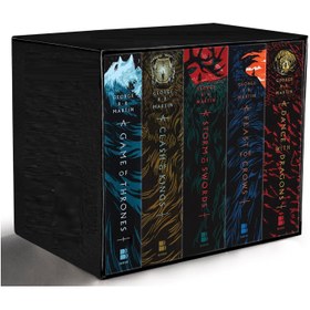 تصویر George R. R. Martin's A Game of Thrones 5-Book Boxed Set (Song of Ice and Fire Series): A Game of Thrones, A Clash of Kings, A Storm of Swords, A Feast for Crows, and A Dance with Dragons 