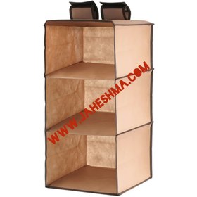 تصویر ارگانایزر 3 طبقه عمده 12 عددی - اسپان باند / قهوه ای Organizer iranakara