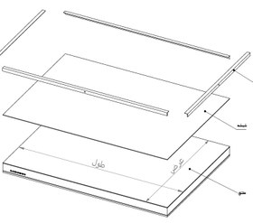 تصویر میز نور مجهز به دیمر در3سایز Light table