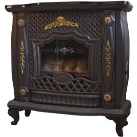 تصویر بخاری گازی طرح حصیری الماس ظرفیت ۳۶ هزار شومینه ای 