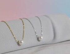 تصویر گردنبند تک مروارید 