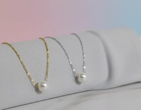 تصویر گردنبند تک مروارید 