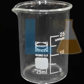 تصویر بشر شیشه ای آزمایشگاهی - 25ml 