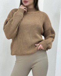 تصویر پلیور بافت ریما رنگ کرم و طوسی سایز ۳۶ تا ۵۲ 