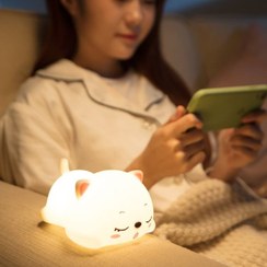 تصویر چراغ خواب سیلیکونی گربه پلاس 