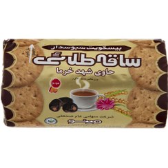 تصویر بیسکوئیت ساقه طلایی حاوی شهد خرما مینو – 200 گرم 