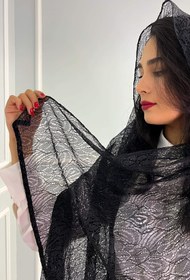 تصویر شال مجلسی مشکی Black shawl