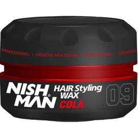 تصویر واکس مو نیشمن مشکی قرمز 09 مدل Nishman Hair Styling Gel Wax COLA حجم 150 میل 