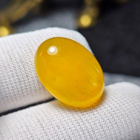 تصویر نگین سنگ جید زرد معدنی کد 32653 