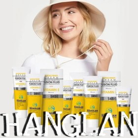 تصویر کرم ضد آفتاب فلوئیدی ضد لک بژ تیره SPF45 مناسب پوست چرب هانگلن HANGLAN حجم ۴۵ میل HANGLAN dark beige anti-blemish fluid sunscreen SPF45 suitable for oily skin, volume 45 ml