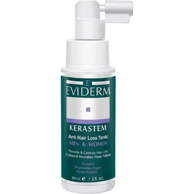 تصویر تونیک تقویت کننده مو اویدرم مدل کراستم Eviderm Kerastem Solution 60 ml