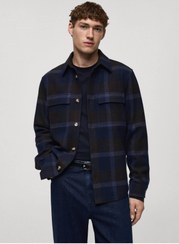 تصویر پیراهن فلانل کرلی - مردانه مانگو - MANGO Man - اورجینال- 884983477 