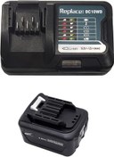 تصویر باتری و شارژر ابزار ماکیتا با ظرفیت ۴۰۰۰ میلی‌آمپر و شارژ ایمن 