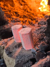 تصویر زغال فشرده پسته آبی 