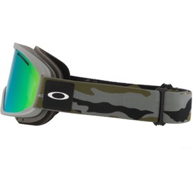 تصویر گاگل و عینک اسکی اوکلی مدل O Frame 2. Pro سبز با بند چریکی XM 