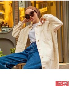 تصویر ژاکت زنانه قیمت برند mg boutique رنگ بژ کد ty75010735 