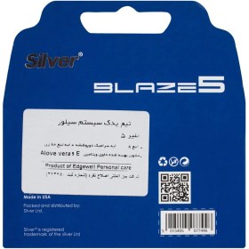 تصویر تیغ یدک مردانه 5 لبه سیلور مدل Blaze 5 بسته 4 عددی تیغ یدک مردانه 5 لبه سیلور مدل Blaze 5 بسته 4 عددی