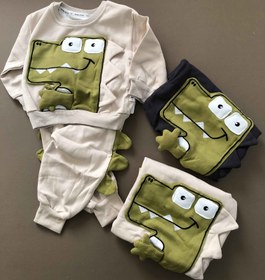 تصویر ست دورس و شلوار طرح تمساح - بچگانه - وارداتی 