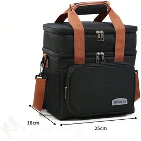 تصویر کیف غذا برزنتی مشکی 