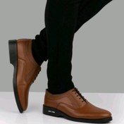 تصویر کفش ملی مردانه مجلسی اداری مدل ملی قهوه ای PAM کپی - قهوه ای / ۴ MELLI