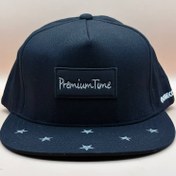تصویر کلاه کپ کره ای مشکی مدل ستاره Star style black Korean cap