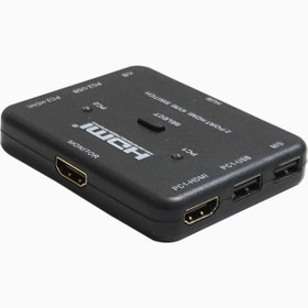 تصویر کی وی ام سوئیچ 2 پورت HDMI دستی وی نت V-SWKHM4K2 