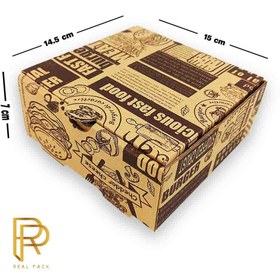تصویر جعبه برگر درب پیتزایی مقوای دوبلکس طرح عمومی ( ۲۰۰ عددی ) 