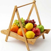 تصویر میوه خوری بامبو پایه دار مدل کشتی 