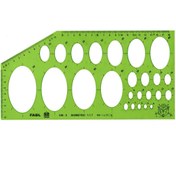 تصویر خط کش شابلون بیضی فابل به طول ۳۰ سانتی متر FABL oval stencil