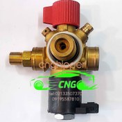 تصویر شیر کپسول برقی رزوه استوانه ای سی ان جی cng Cylindrical thread electric CNG tank valve