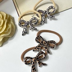 تصویر کش مو پاپیونی پلنگی جفتی 