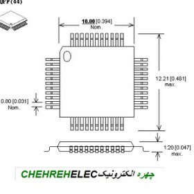 تصویر (PIC16F877A-I/PT/SMD(TQFP-44 