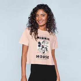 تصویر کراپ زنانه صورتی برند اسمارا طرح دیزنی - L 